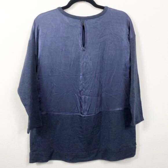 Soft Surroundings Petite Small Purple Floral Tunic 3/4 Sleeves Keyhole Back - Picture 4 of 8